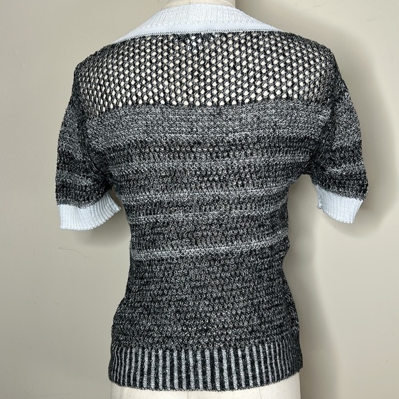 White + Warren Cotton Linen Two Toned T Shirt - Picture 5 of 9